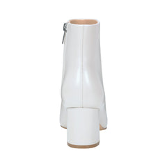 Jarli Pointy Leather Ankle Bootie - Ivory Leather / Marc Fisher Outlet
