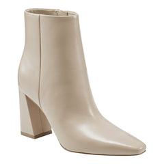 Yanara Heeled Leather Bootie - Natural Leather / Marc Fisher On Sale