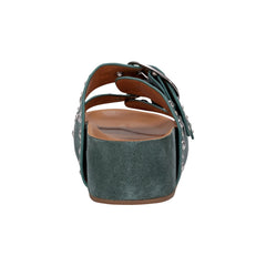 Sayge Studded Suede Footbed Sandal - Green Suede / Marc Fisher Outlet