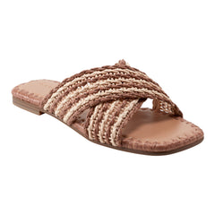 Nylie Flat Sandal - Natural/Brown / Marc Fisher Discount