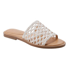 Glynne Woven Flat Sandal - White / Marc Fisher For Sale