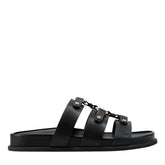 Verity Flat Leather Footbed Sandal - Black Leather / Marc Fisher Discount