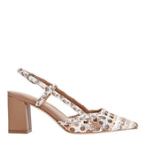 Zunnie Block Heel Woven Leather Slingback Pump - Natural Multi Leather / Marc Fisher For Sale