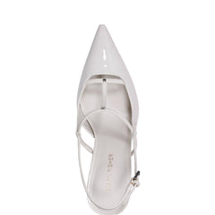 Remmi Strappy Slingback Pump - White Patent / Marc Fisher Outlet