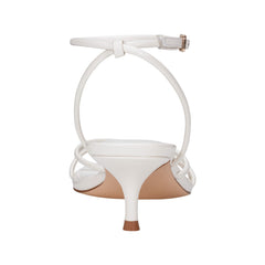 Ballen Leather Ankle Strap Sandal - White Leather / Marc Fisher On Sale