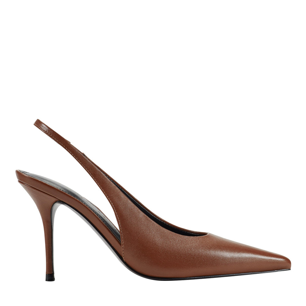 Leynne Slingback Pump - Brown Leather / Marc Fisher Discount