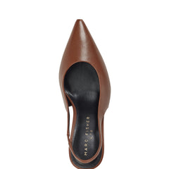 Leynne Slingback Pump - Brown Leather / Marc Fisher Discount