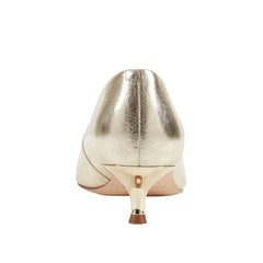 Cecile Leather Kitten Heel Pump - Gold Leather / Marc Fisher Online