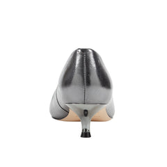 Cecile Leather Kitten Heel Pump - Silver Leather / Marc Fisher For Sale