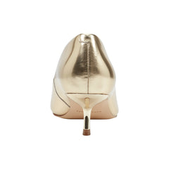 Calynna Leather Kitten Heel Pump - Gold Leather / Marc Fisher Discount