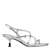 Nylah Leather Strappy Sandal - Silver Leather / Marc Fisher Sale