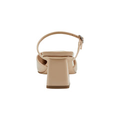 Lakey Heeled Mule - Light Natural Patent / Marc Fisher Discount