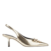 Gretel Leather Bow Slingback Pump - Gold Leather / Marc Fisher On Sale