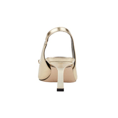 Gretel Leather Bow Slingback Pump - Gold Leather / Marc Fisher On Sale