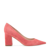 Zala Block Heel Pointy Toe Pump - Medium Pink Suede / Marc Fisher Sale