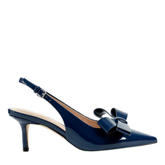 Allon Bow Slingback Pump - Navy Patent / Marc Fisher Sale