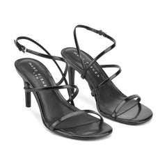 Denzi Strappy Leather Sandal - Black Leather / Marc Fisher Discount
