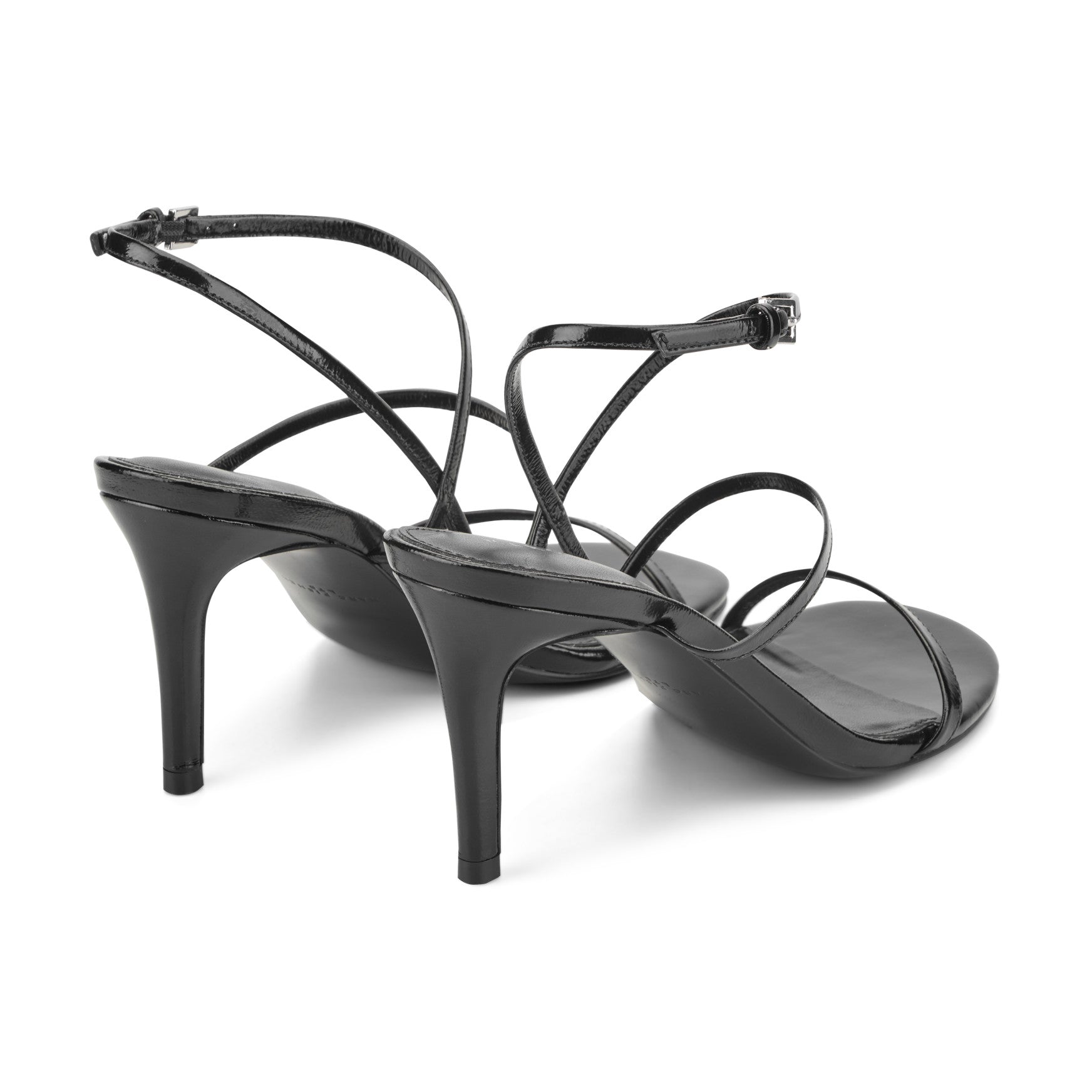 Denzi Strappy Leather Sandal - Black Leather / Marc Fisher Discount