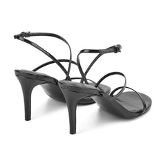 Denzi Strappy Leather Sandal - Black Leather / Marc Fisher Discount