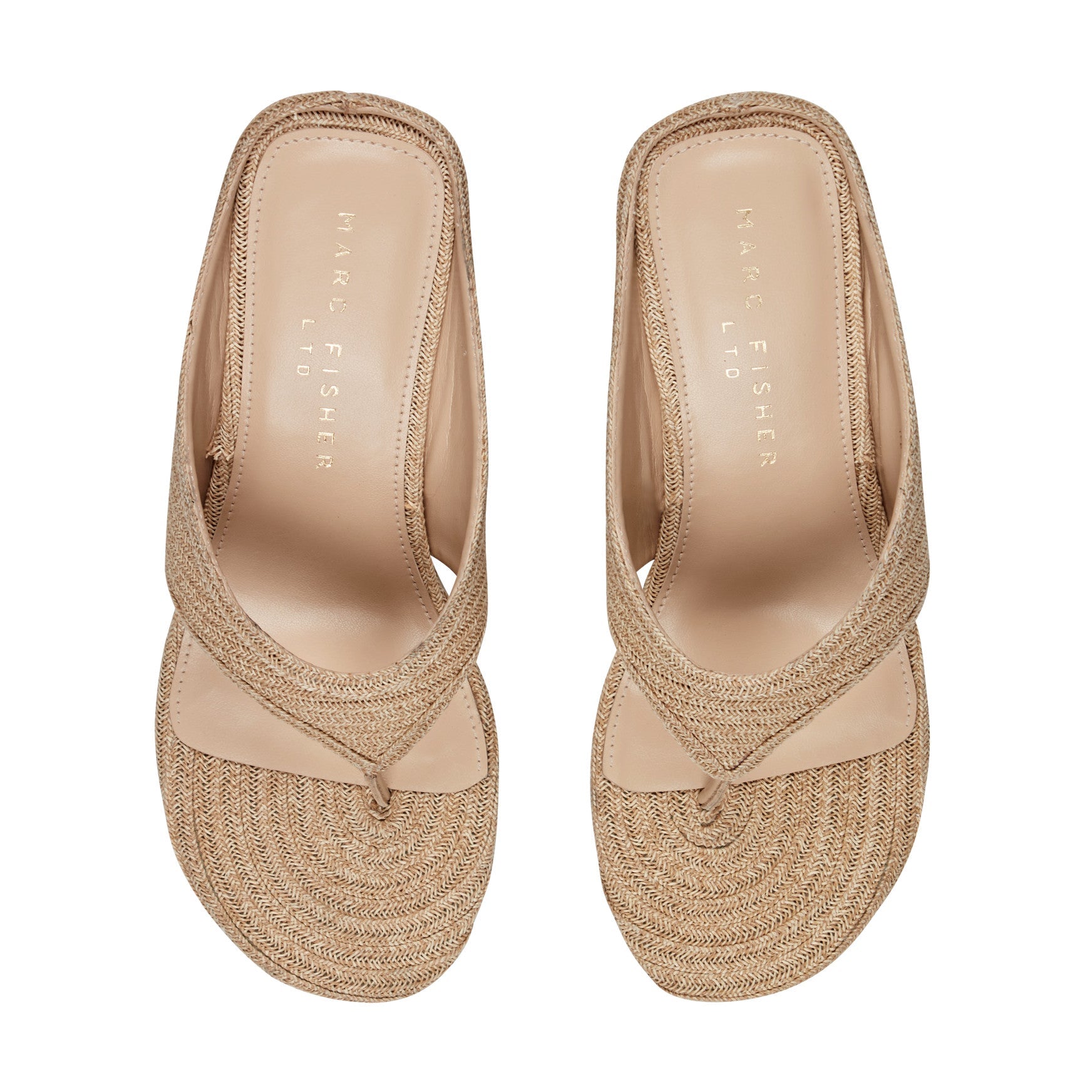 Udena Wedge Thong Sandal - Natural Raffia / Marc Fisher Sale