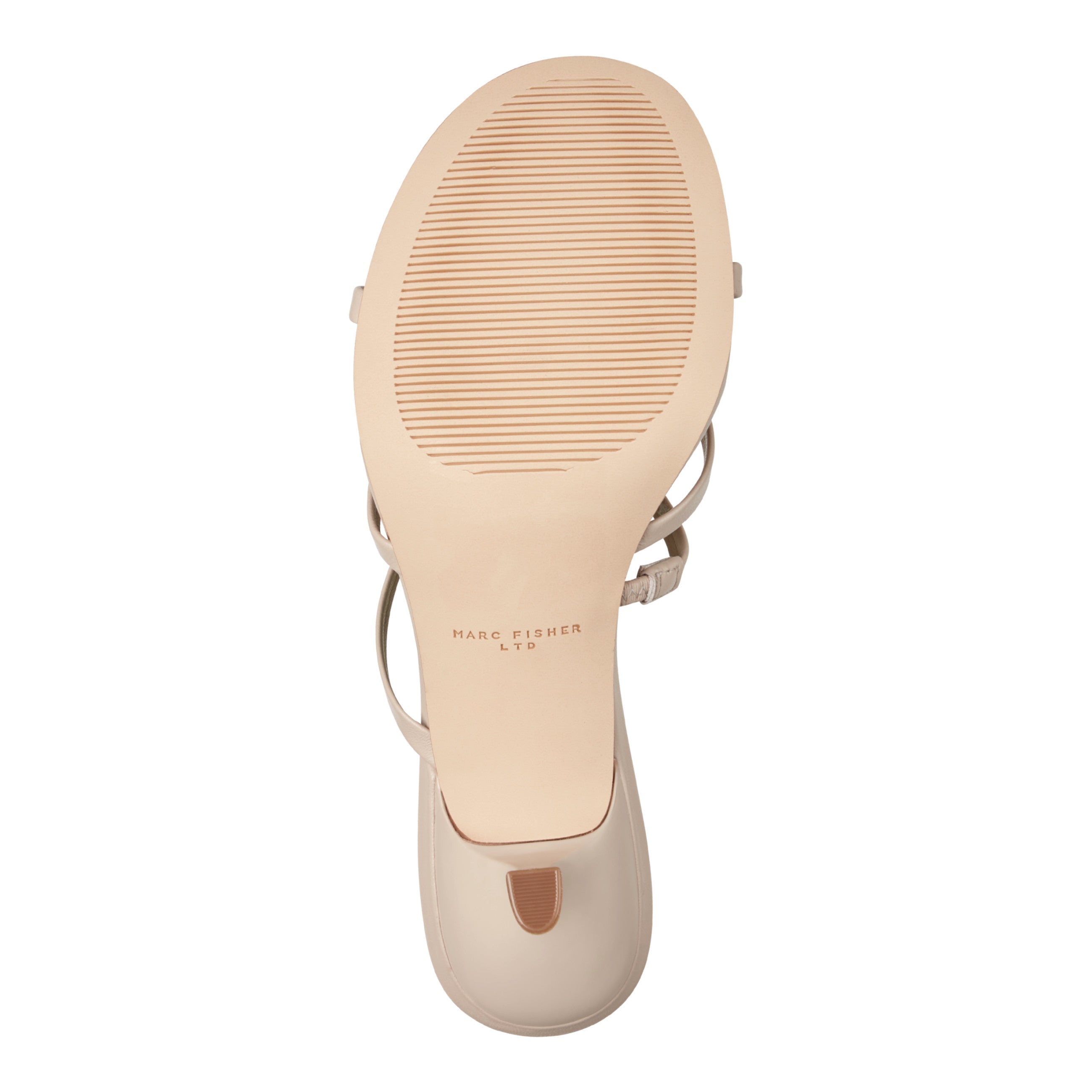 Natesa Leather Embellished Sandal - Light Natural Leather / Marc Fisher Outlet
