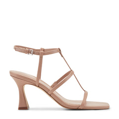 Dennie Strappy Leather Dress Sandal - Natural Leather / Marc Fisher US