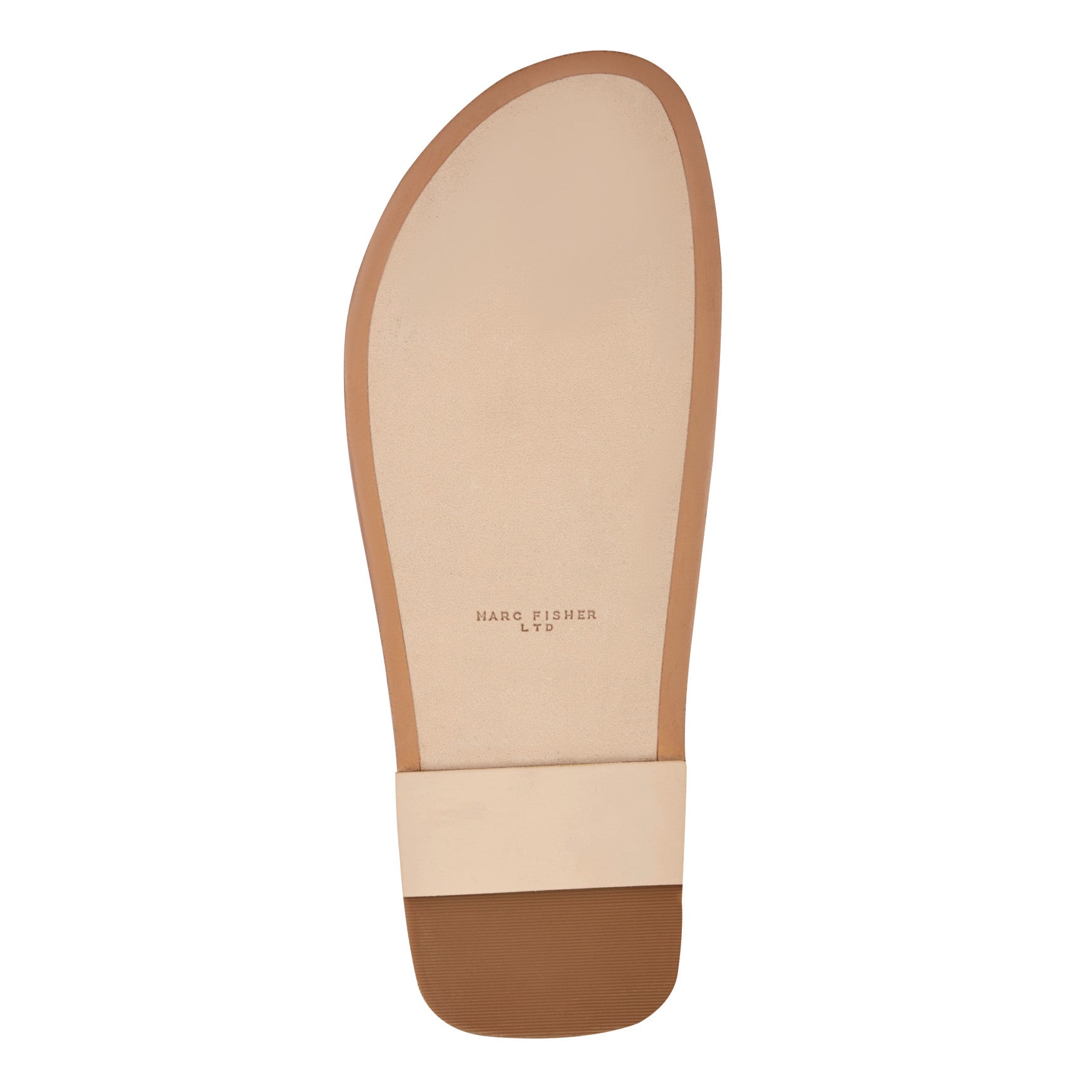 Gynnie Flat Leather Sandal - Natural Leather Embossed Croco / Marc Fisher Discount