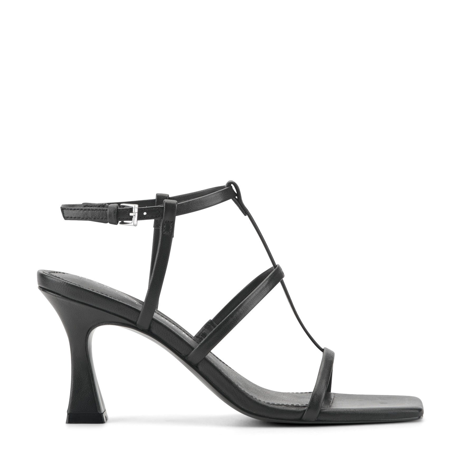 Dennie Strappy Leather Dress Sandal - Black Leather / Marc Fisher Online