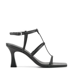 Dennie Strappy Leather Dress Sandal - Black Leather / Marc Fisher Online