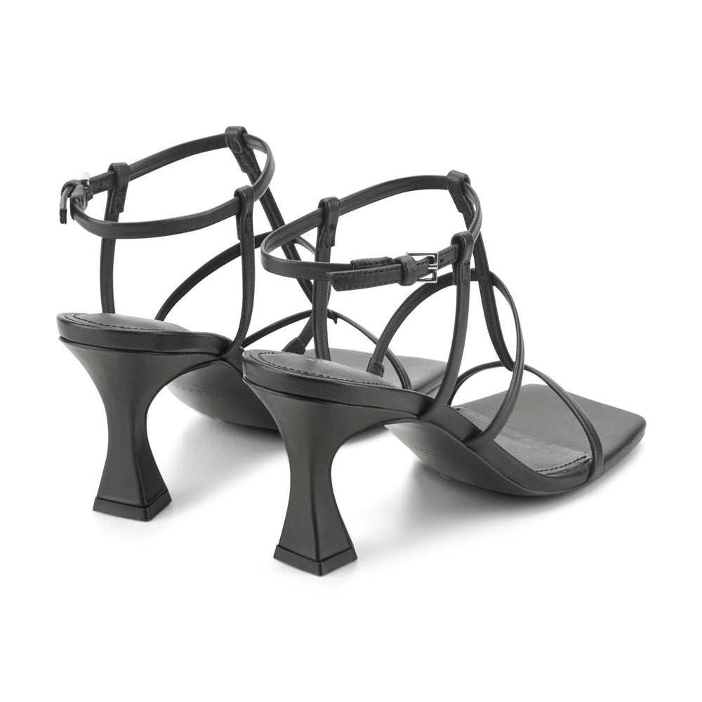 Dennie Strappy Leather Dress Sandal - Black Leather / Marc Fisher Online