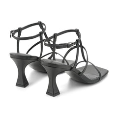 Dennie Strappy Leather Dress Sandal - Black Leather / Marc Fisher Online