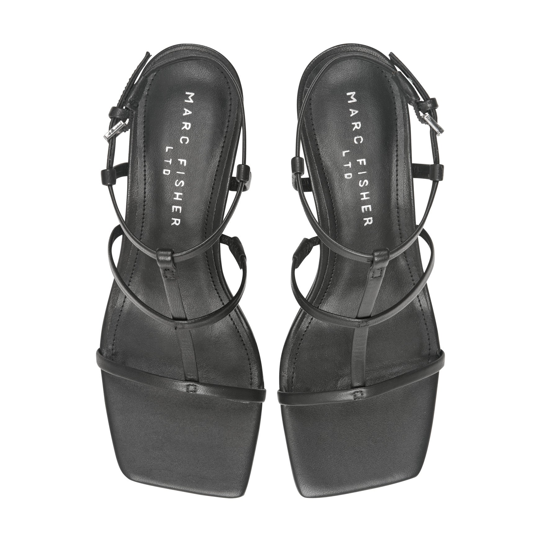 Dennie Strappy Leather Dress Sandal - Black Leather / Marc Fisher Online