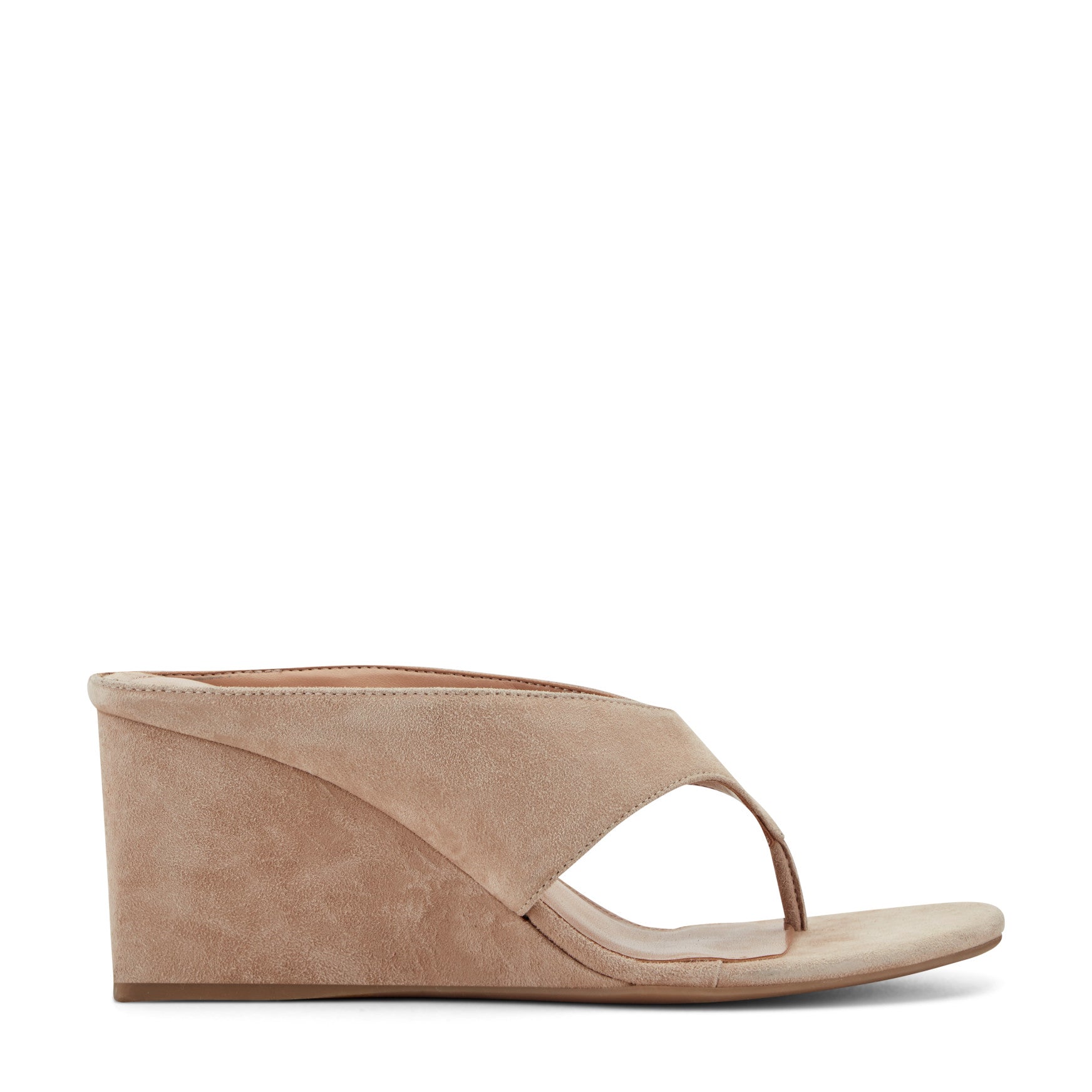 Udena Wedge Thong Sandal - Light Tan Suede / Marc Fisher Sale