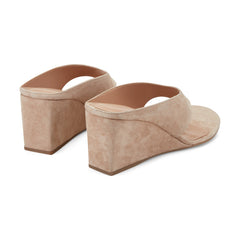 Udena Wedge Thong Sandal - Light Tan Suede / Marc Fisher Sale