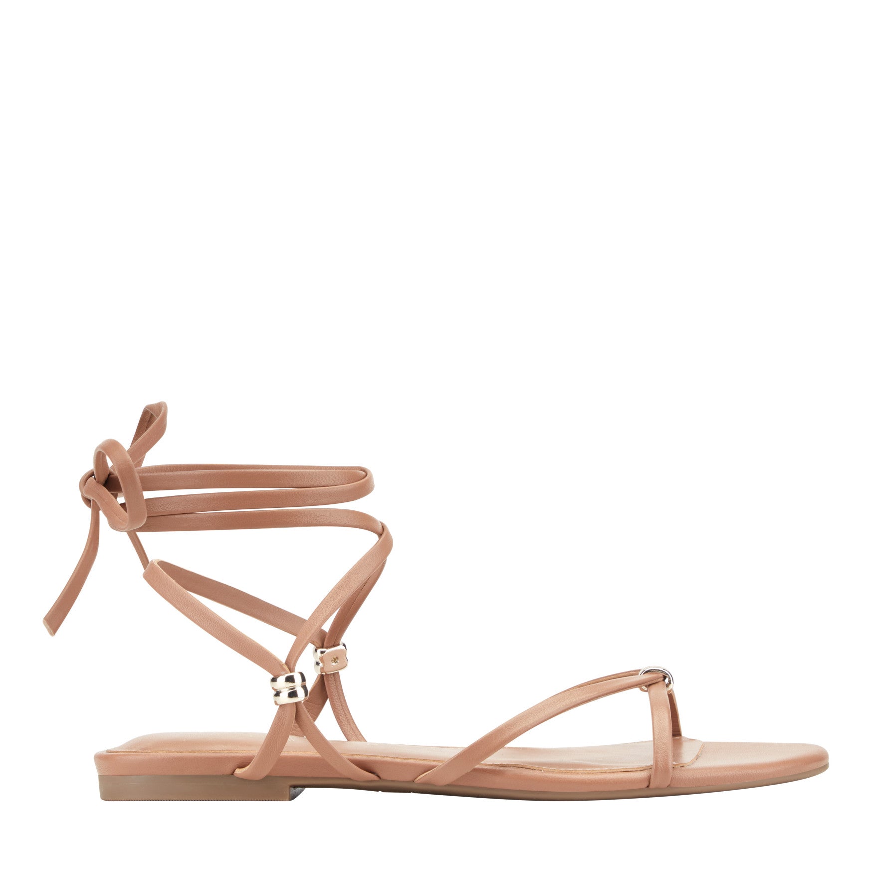 Este Ankle Wrap Leather Sandal - Natural Leather / Marc Fisher Discount