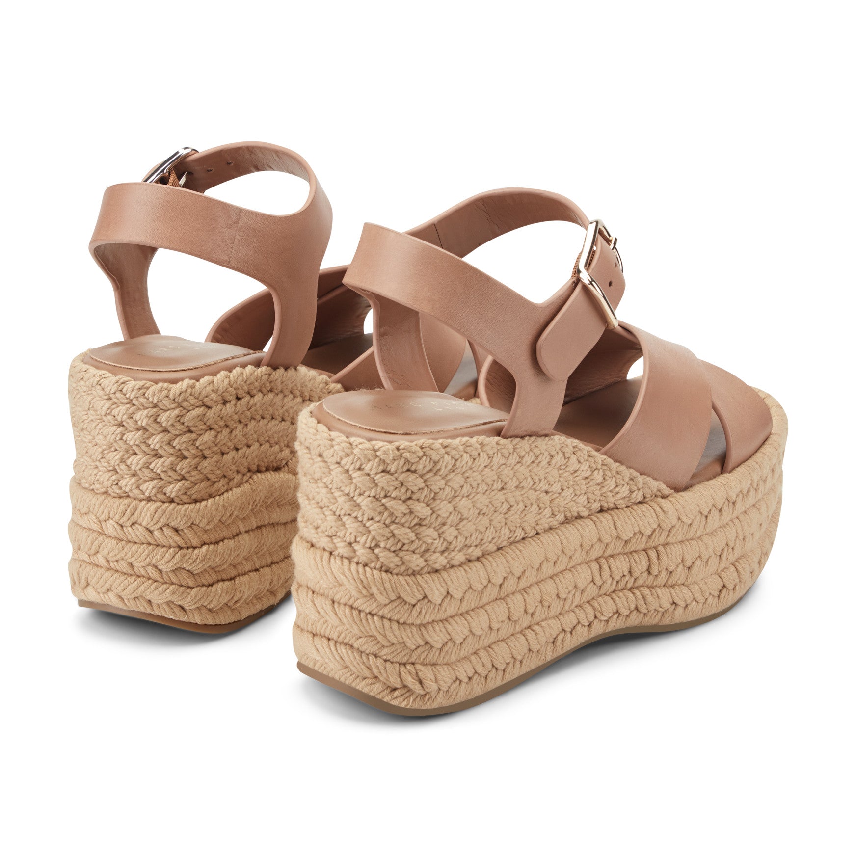Pasion Espadrille Wedge Sandal - Brown Leather / Marc Fisher Outlet