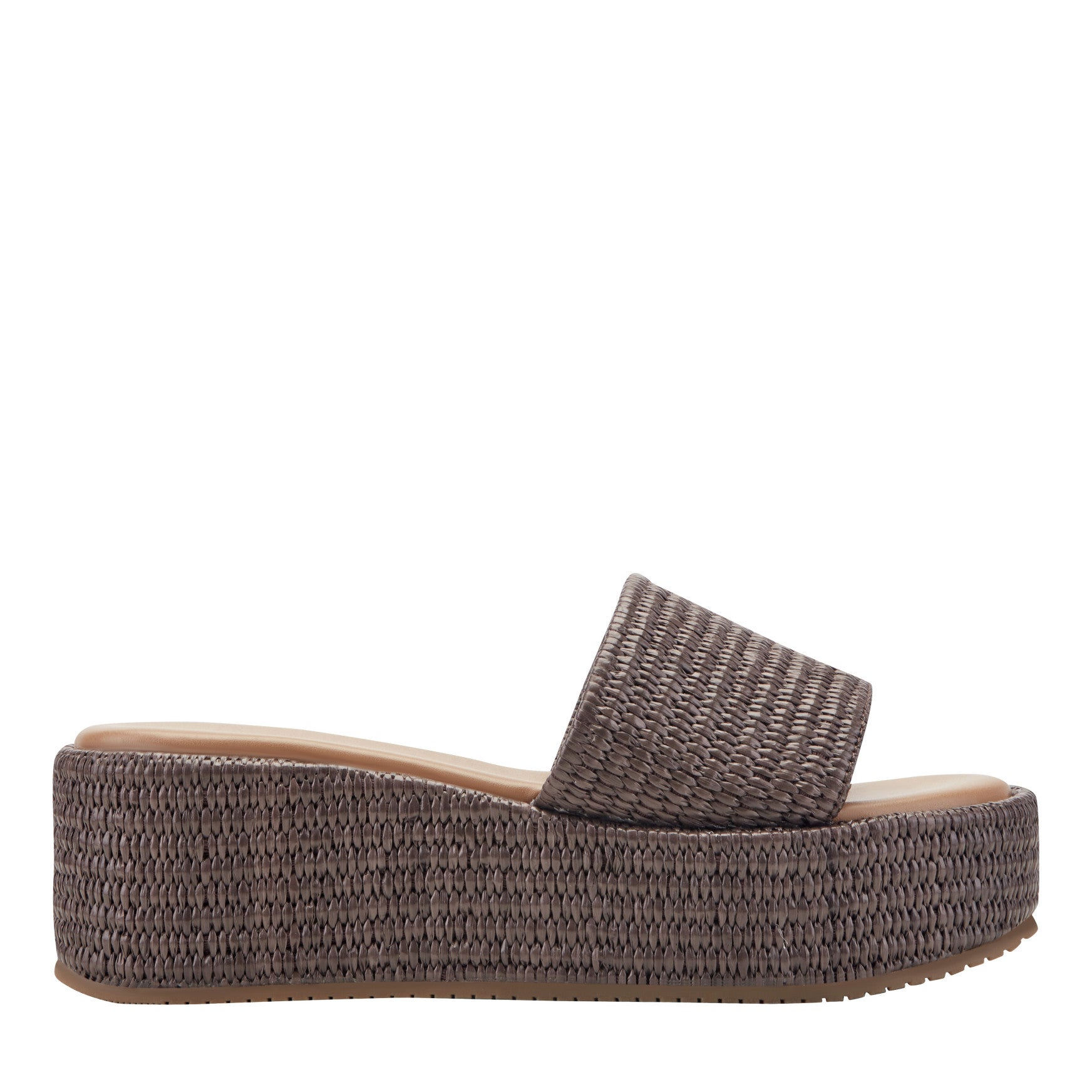Daylin Flatform Sandal - Brown Raffia / Marc Fisher US