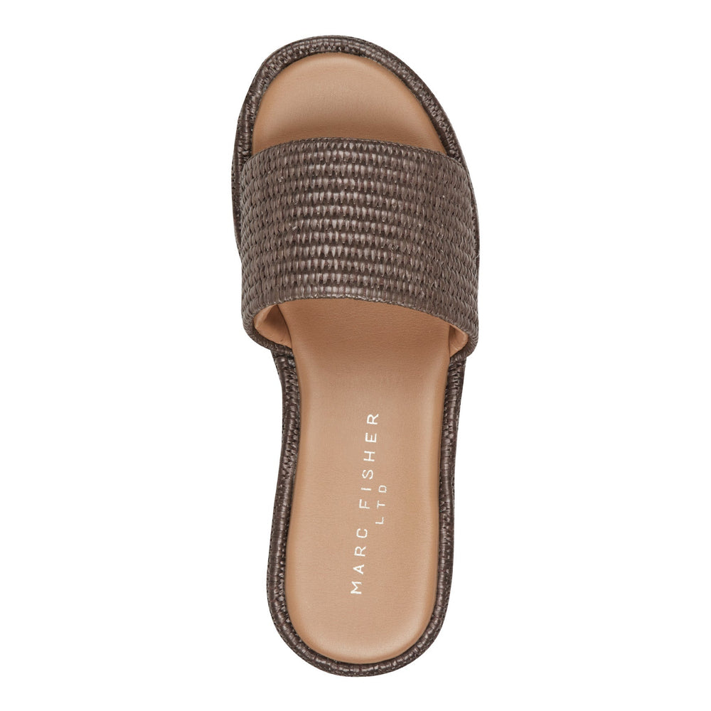 Daylin Flatform Sandal - Brown Raffia / Marc Fisher US