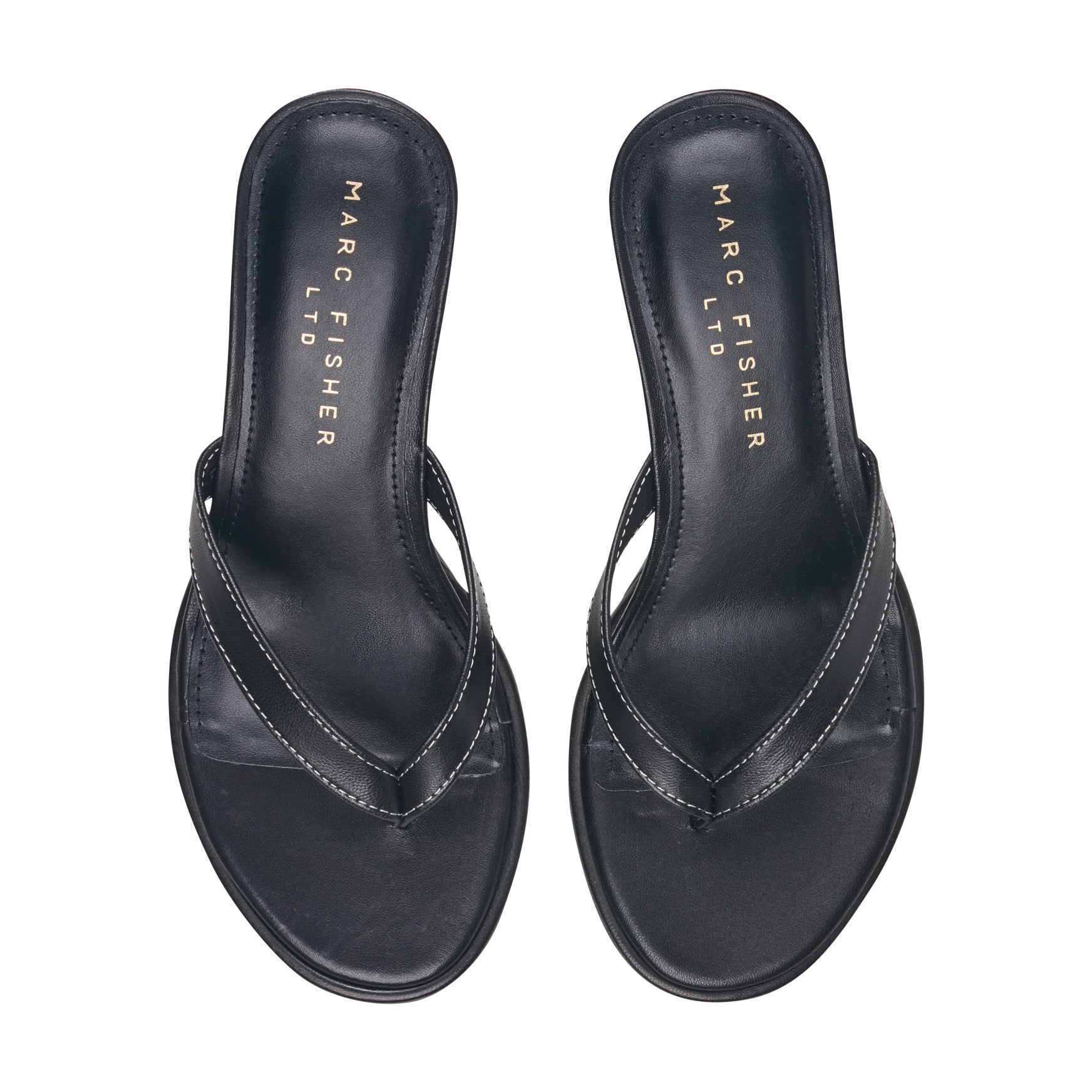 Antonia Leather Thong Sandal - Black Leather / Marc Fisher On Sale