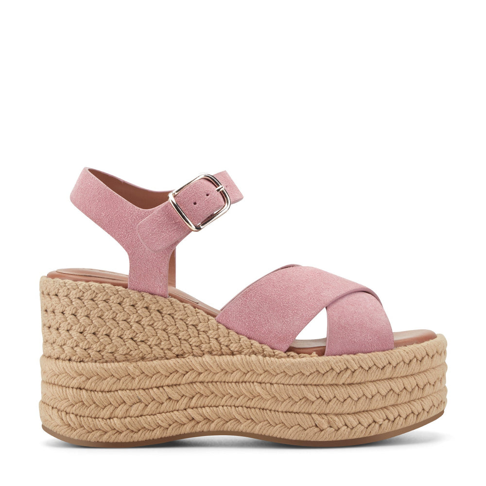 Pasion Espadrille Wedge Sandal - Pink Suede / Marc Fisher Discount