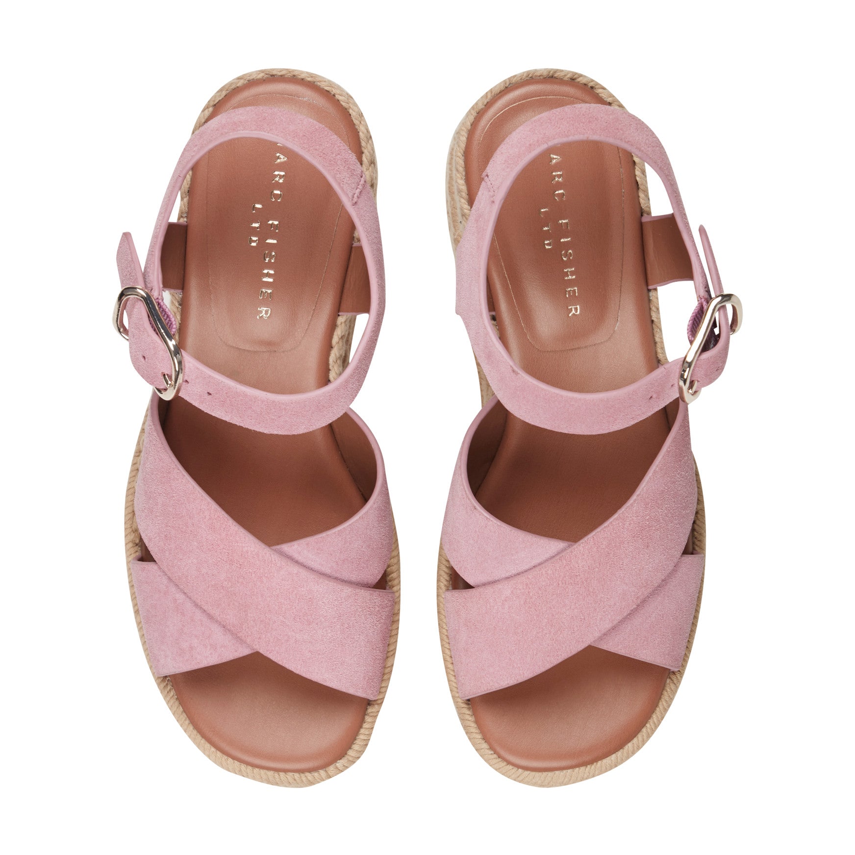 Pasion Espadrille Wedge Sandal - Pink Suede / Marc Fisher Discount