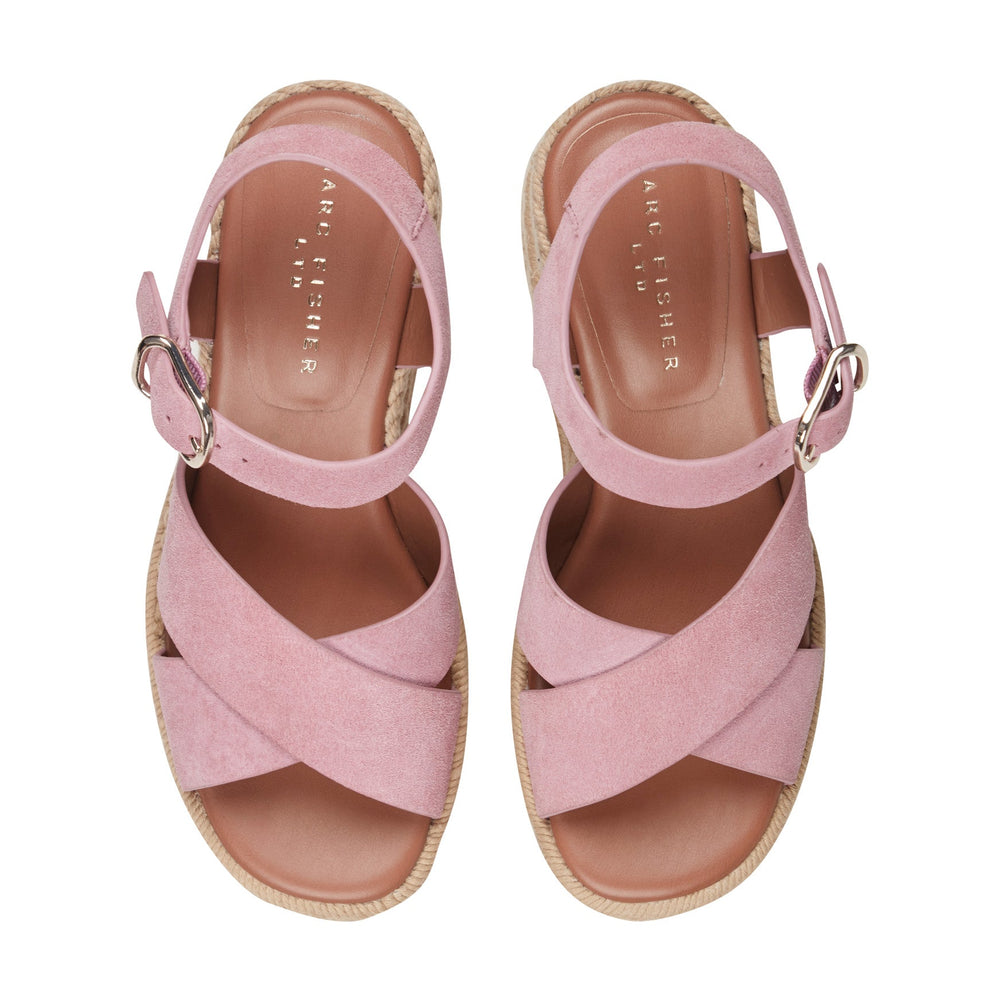 Pasion Espadrille Wedge Sandal - Pink Suede / Marc Fisher Discount