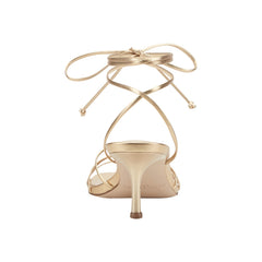 Gineva Leather Ankle Wrap Sandal - Gold Leather / Marc Fisher Online