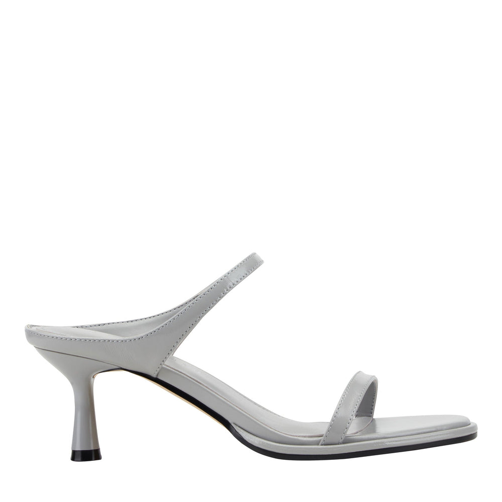 Alonde Leather Heeled Slide Sandal - Light Grey Leather / Marc Fisher For Sale