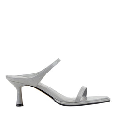 Alonde Leather Heeled Slide Sandal - Light Grey Leather / Marc Fisher For Sale