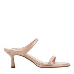 Alonde Leather Heeled Slide Sandal - Light Natural Patent Leather / Marc Fisher Sale