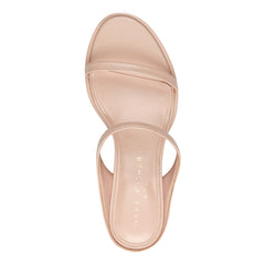 Alonde Leather Heeled Slide Sandal - Light Natural Patent Leather / Marc Fisher Sale