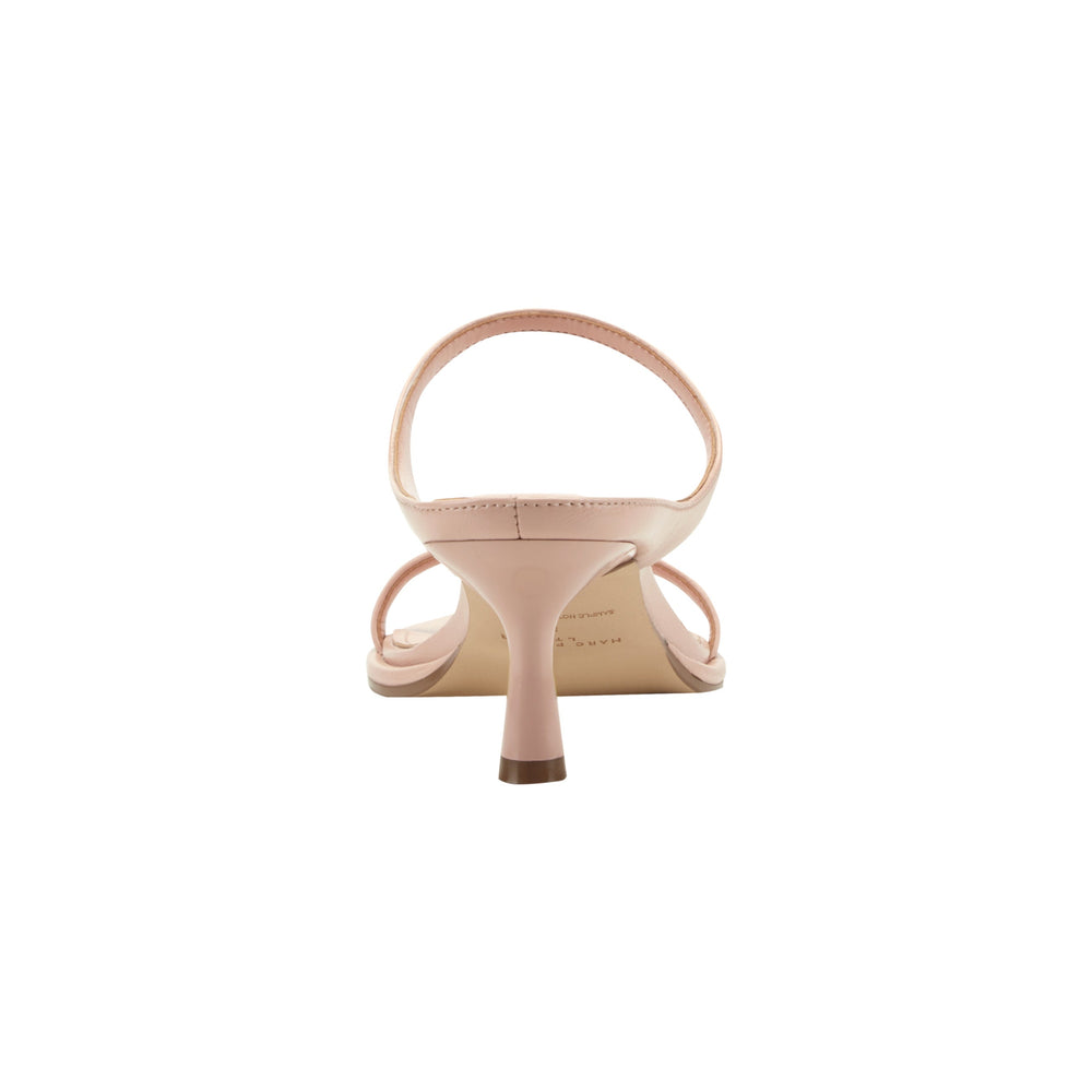 Alonde Leather Heeled Slide Sandal - Light Natural Patent Leather / Marc Fisher Sale