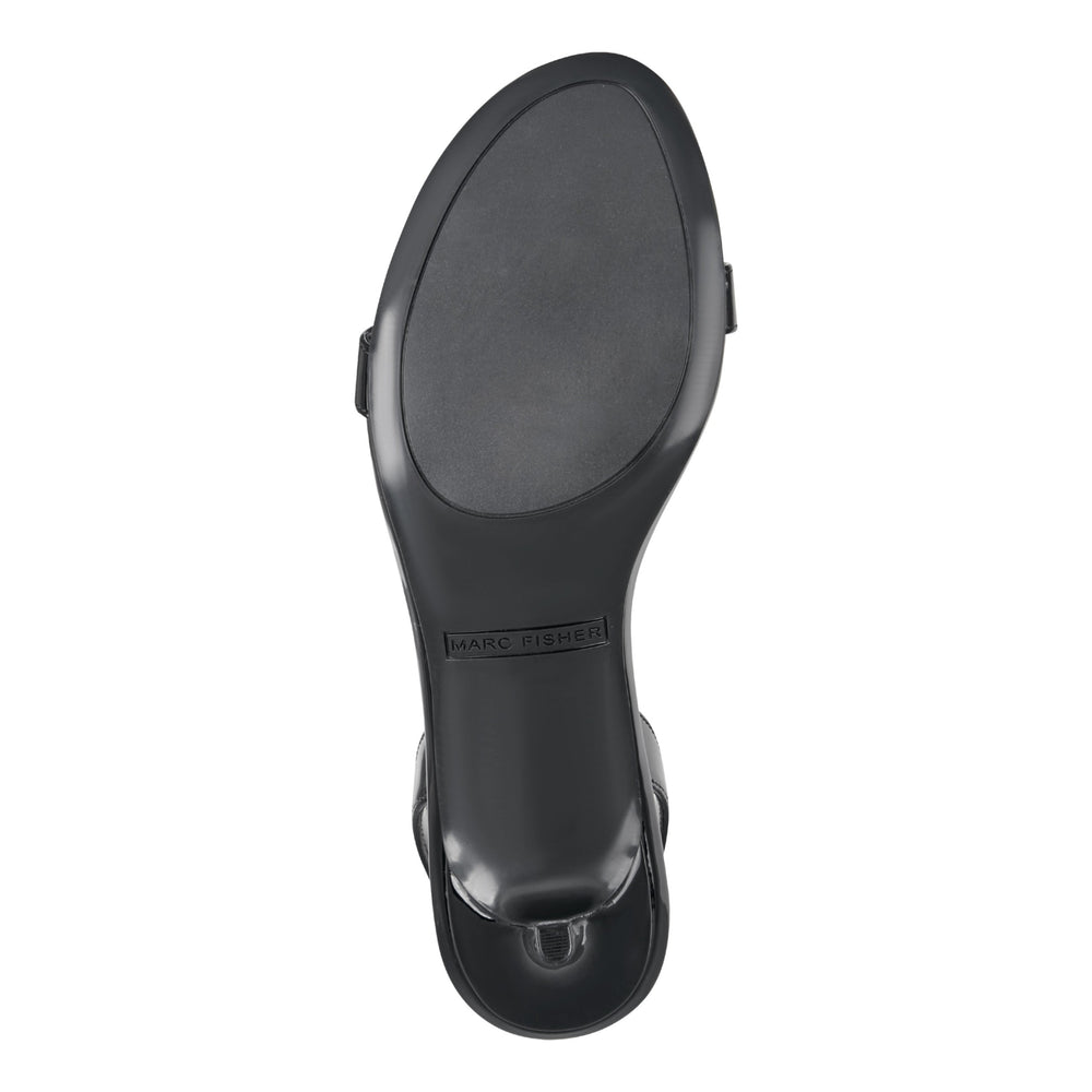Salla Slingback Kitten Heel Sandal - Black Patent / Marc Fisher US