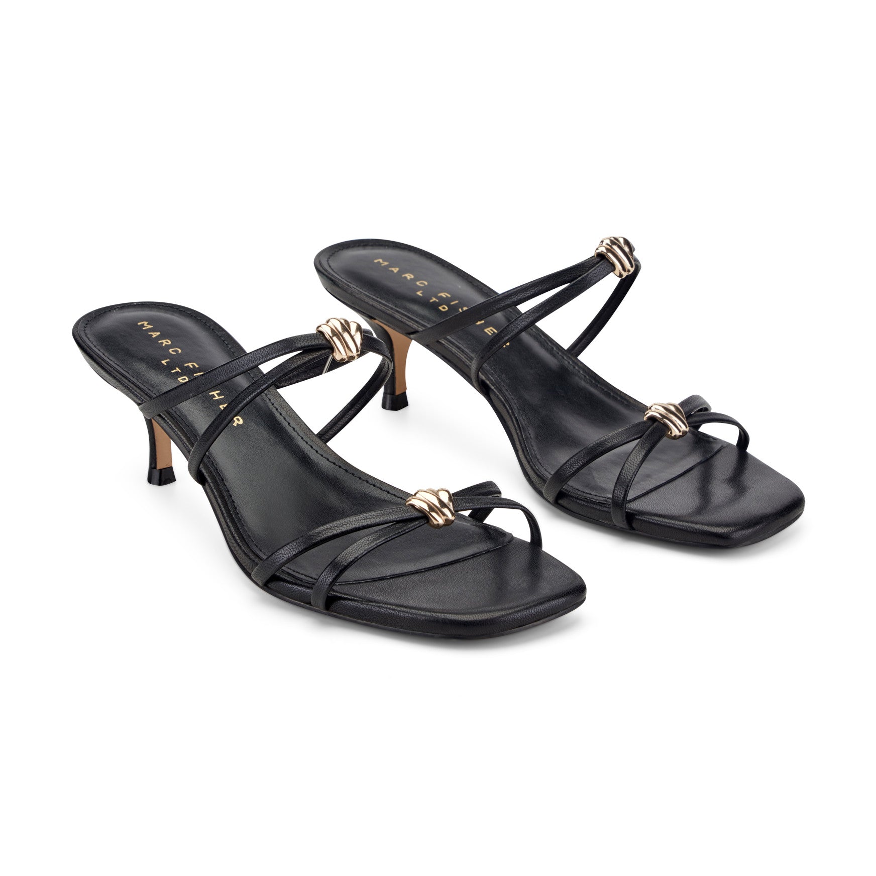 Baizel Leather Mule Sandal - Black Leather / Marc Fisher On Sale